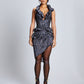 Mini knit Print corset dress