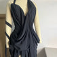 Black Drape Mini Corset Dress