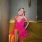 Bright Pink Corseted Dress